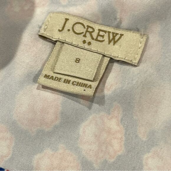 J.Crew Floral Paisley Print Short Sleeve straight cut loose fit Dress size 8 - Picture 9 of 12